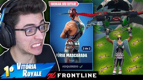 Comprei A Skin Do Lutador Mascarado E Matei Geral Fortnite Battle