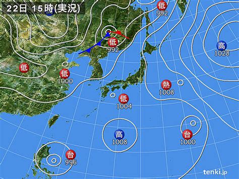 過去の実況天気図2022年08月22日 日本気象協会 Tenkijp