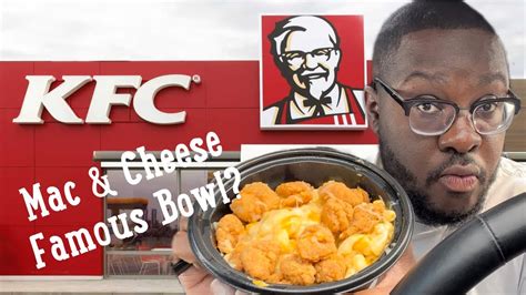 KFC Macaroni And Cheese Famous Bowl Review YouTube