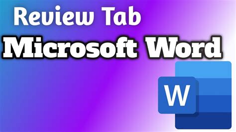 Review Tab In Ms Word Microsoft Word Tutorials Review Tab Youtube