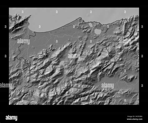 El Tarf Provincia De Argelia Mapa De Elevaci N En Dos Niveles Con