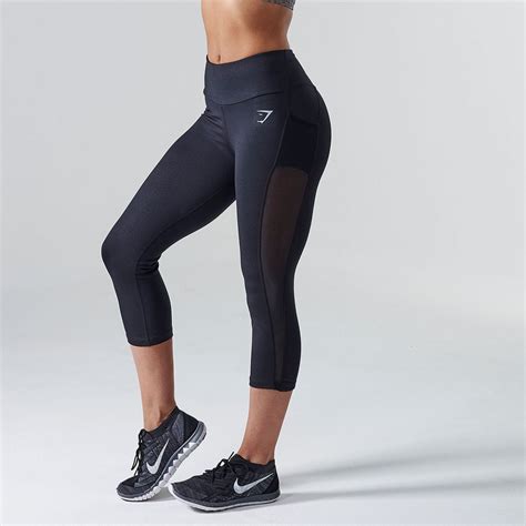 Gymshark Dry Sculpture Cropped Leggings Black Gymshark Sportelano