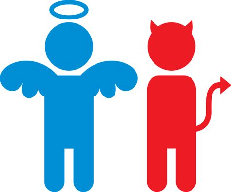 Angel and Devil Pictogram - Free vector clipart images on creazilla.com