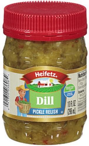 Heifetz Dill Pickle Relish Pickles 10 Oz Nutrition Information Innit