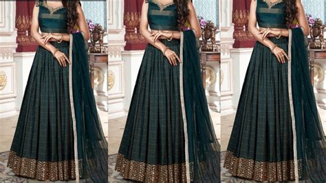 Full Circle Umbrella Cut Lehenga Cutting And Stitching Lehenga