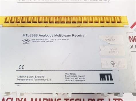 Measurement Technology Mtl B Mbf Analogue Multiplexer Receiver