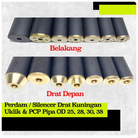 Jual Perdam Peredam Silencer Drat Kuningan Uklik Pcp Od