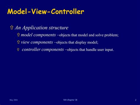 Ppt Chapter 18 Integrating User Interface And Model The Model View Controller Pattern