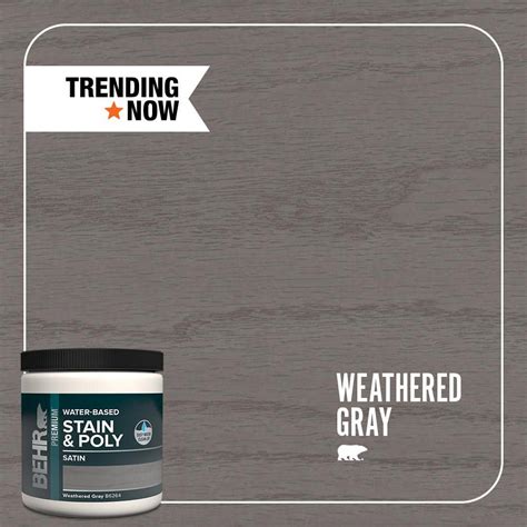 Behr Premium Oz Tis Weathered Gray Satin Semi Transparent Water