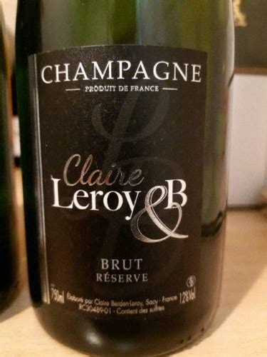 Claire Leroy B Réserve Brut Champagne Vivino Brasil