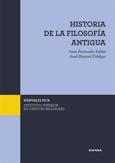 Libro Historia De La Filosof A Antigua Fidalgo Jos