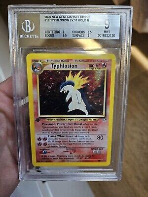 Pokemon PSA Neo Genesis Typhlosion 1st Edition Holo BGS 9 11 MINT