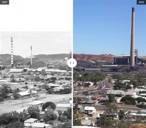 Mining stacks now and then, Mount Isa Mines | Isa in Images