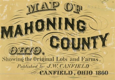 1860 Farm Line Map Of Mahoning County Ohio Youngstown Etsy