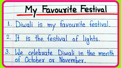 My Favourite Festival Diwali Essay 10 Lines 10 Lines On My Favourite