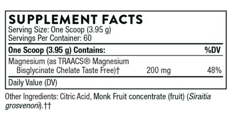 Thorne Magnesium Bisglycinate 60 Servings - Pharmacy Solutions