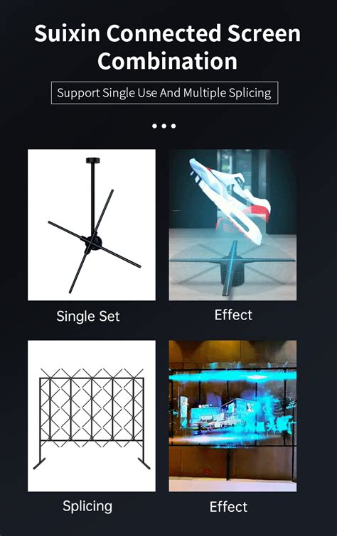 Olograma High Resolution Human 1x3 Splicing 65cm Cloud Control Wifi