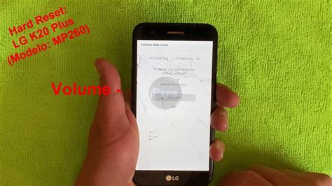 Hard Reset Lg K20 Plus Mp260 Restauración De Fábrica Lg K20 Plus