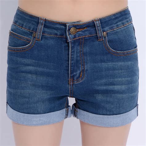 Summer women shorts causal jeans short pants straight denim shorts ...