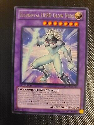 Yugioh Elemental Hero Glow Neos Rare Lcgx En St Edition Lp Ebay