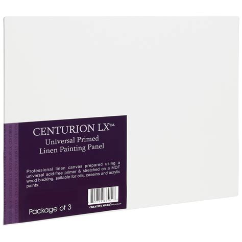 Centurion Universal Acrylic Primed Linen Panels Canvases For Painting