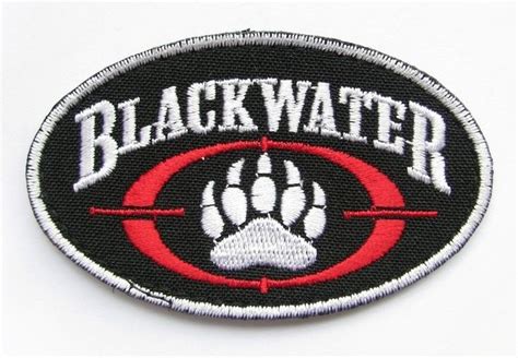 Black Water Blackwater Logo Us Army Morale Badge Tactical Embroidery