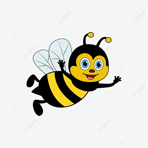 Cartoon Bee Clipart PNG Images, Bee Clipart Cartoon Cute Vector Flying ...