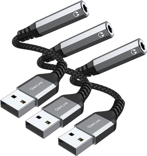 Amazon Usb To Mm Jack Audio Adapter Pack Usb To Audio Jack