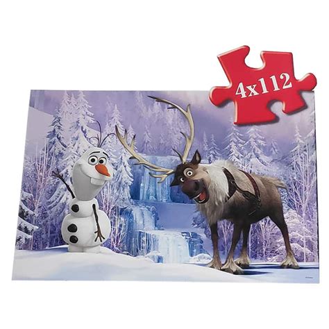 Puzzle Disney Reine Des Neiges Contient 4 Puzzles Alkarion