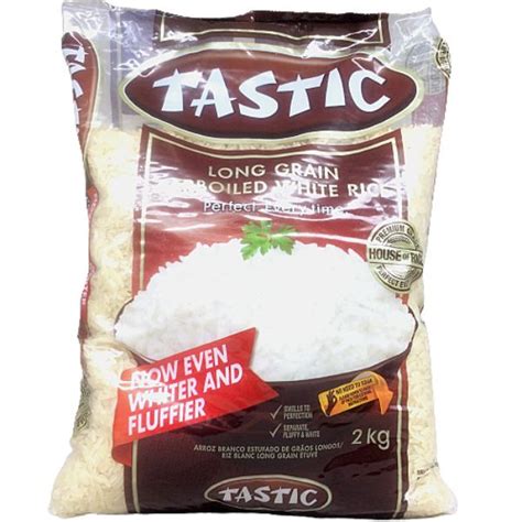 TASTIC LONG GRAIN PARBOILED WHITE RICE 2KG SK6001231000191