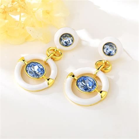 Irresistible Blue Dubai Dangle Earrings For Your Occasions