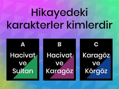 HACİVAT VE KARAGÖZ HİKAYESİ SORULARI Викторина