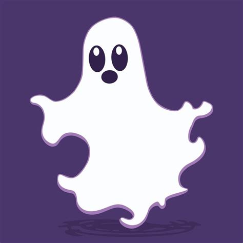 Fantasma De Desenho Animado De Halloween Isolado Em Fundo Branco