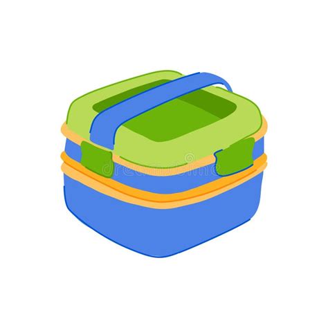 school lunch box cartoon vector illustration stock vector