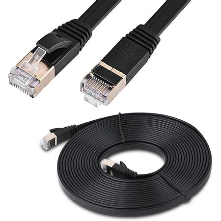 ZJchao Cable De Red LAN Cable De Ethernet Plano CAT7 RJ45 600MHz Parche