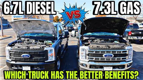 2024 Ford Super Duty 73l Gas Vs 67l Diesel Which Engine Has The Better Benefits Youtube