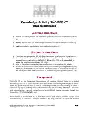 Case Study 1 17 U2013 Interoperability And SNOMED CT Docx Section