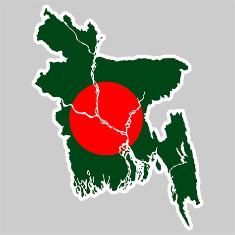 Bangladesh flag map illustration. Vector design. 33085664 Vector Art at ...