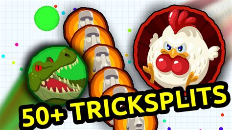 50 Successful TRICKSPLITS In Agario Agar Io Gameplay YouTube