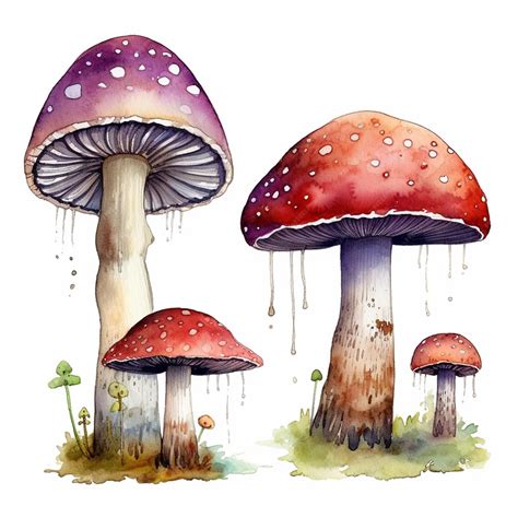 Premium Vector Watercolor Mushroom Vector Art 2023 Vegetables