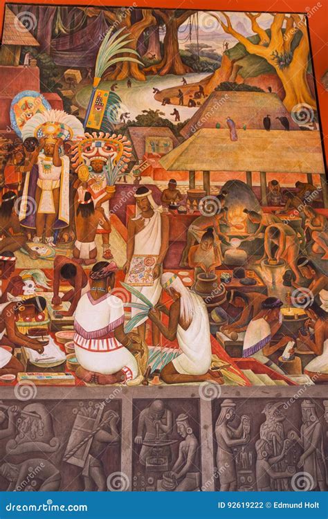 Mural De Diego Rivera Palacio Nacional Ciudad De México Fotografía