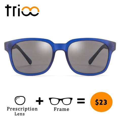 Trioo Uv400 Prescription Glasses Men Special Blue Minus Sunglasses