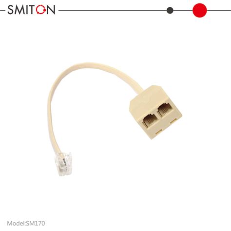 Rj P C Way Male To Female Telephone Splitter Extension Cable