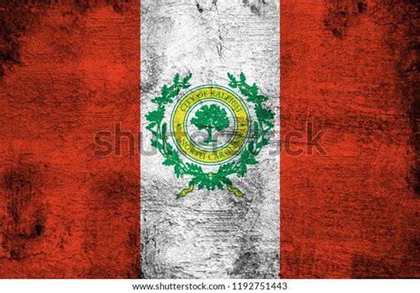 Raleigh Grunge Dirty Flag Illustration Perfect Stock Illustration