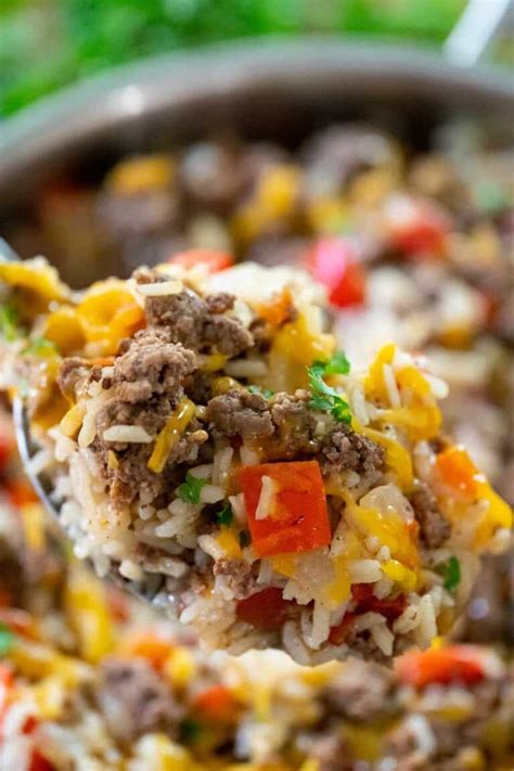 Ground Beef And Rice Skillet Dinner Shaken Together Beef Recipes