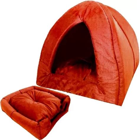 Cama C Almofada Pet X Casinha Cabana Toca Iglu C Es Gato Mercadolivre