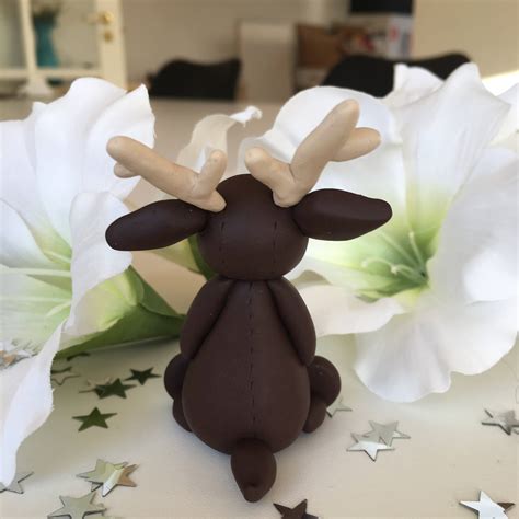 Chocolate Reindeer With Sahara Antlers and Tropical Green Heart - Etsy