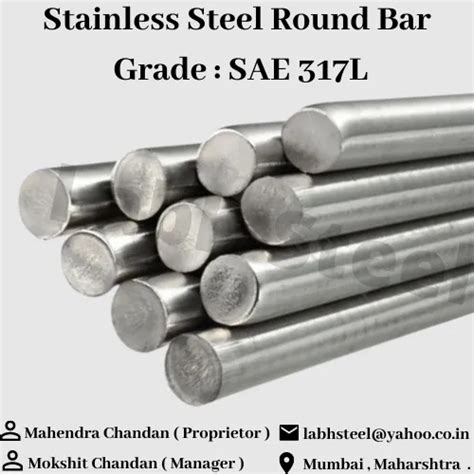 L Stainless Steel Round Bars For Manufacturing Lab Tc At Rs Kg