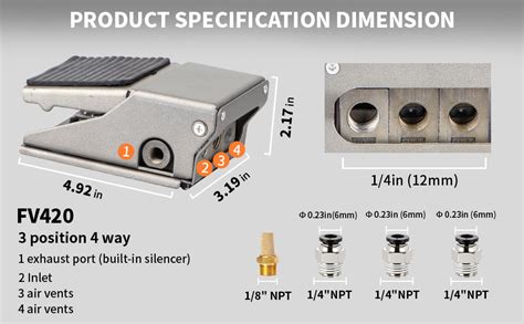 Amazon WDTPUCN Pneumatic Foot Pedal Valve 5 Way 2 Position