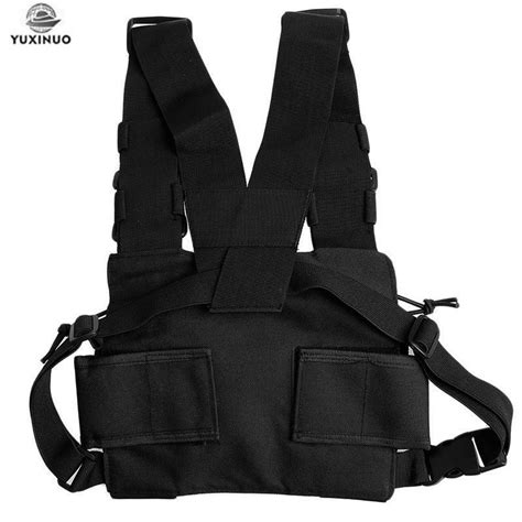 Tactical Vest Nylon Military Chest Rig Pack Holster Tactical Harness Walkie Talkie Two Way Radio